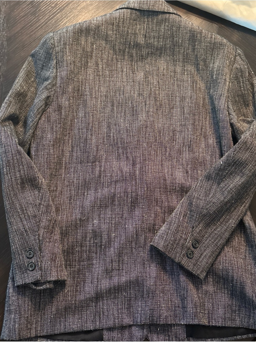 Vintage Orvis Made in USA Wool Silk Blend Blazer Jacket Size 10 Black & White - Picture 5 of 10